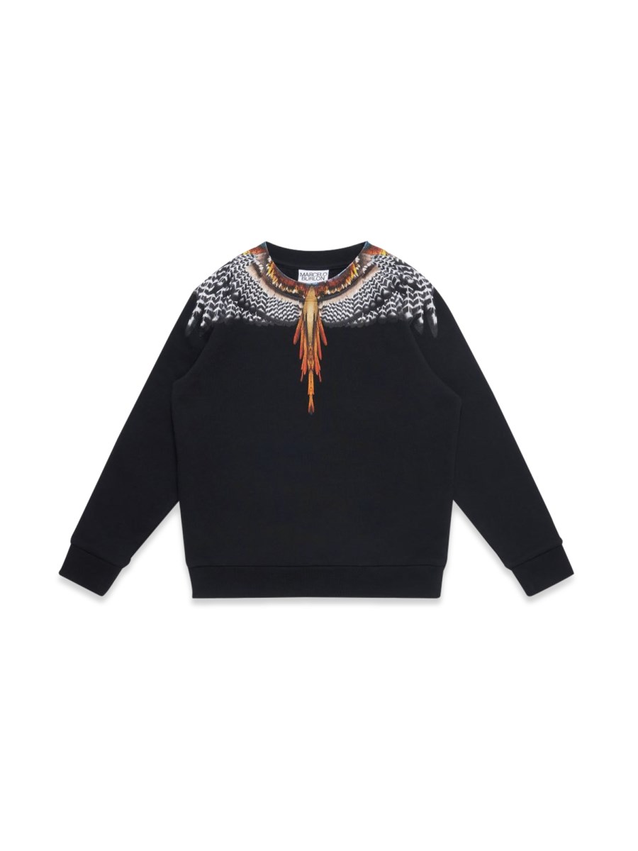 BLACK GRIZZLY WINGS CREWNECK