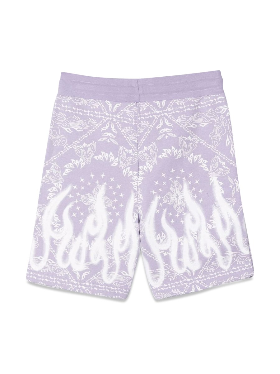 LILAC SHORTS KIDS WITH BANDANA PRINT