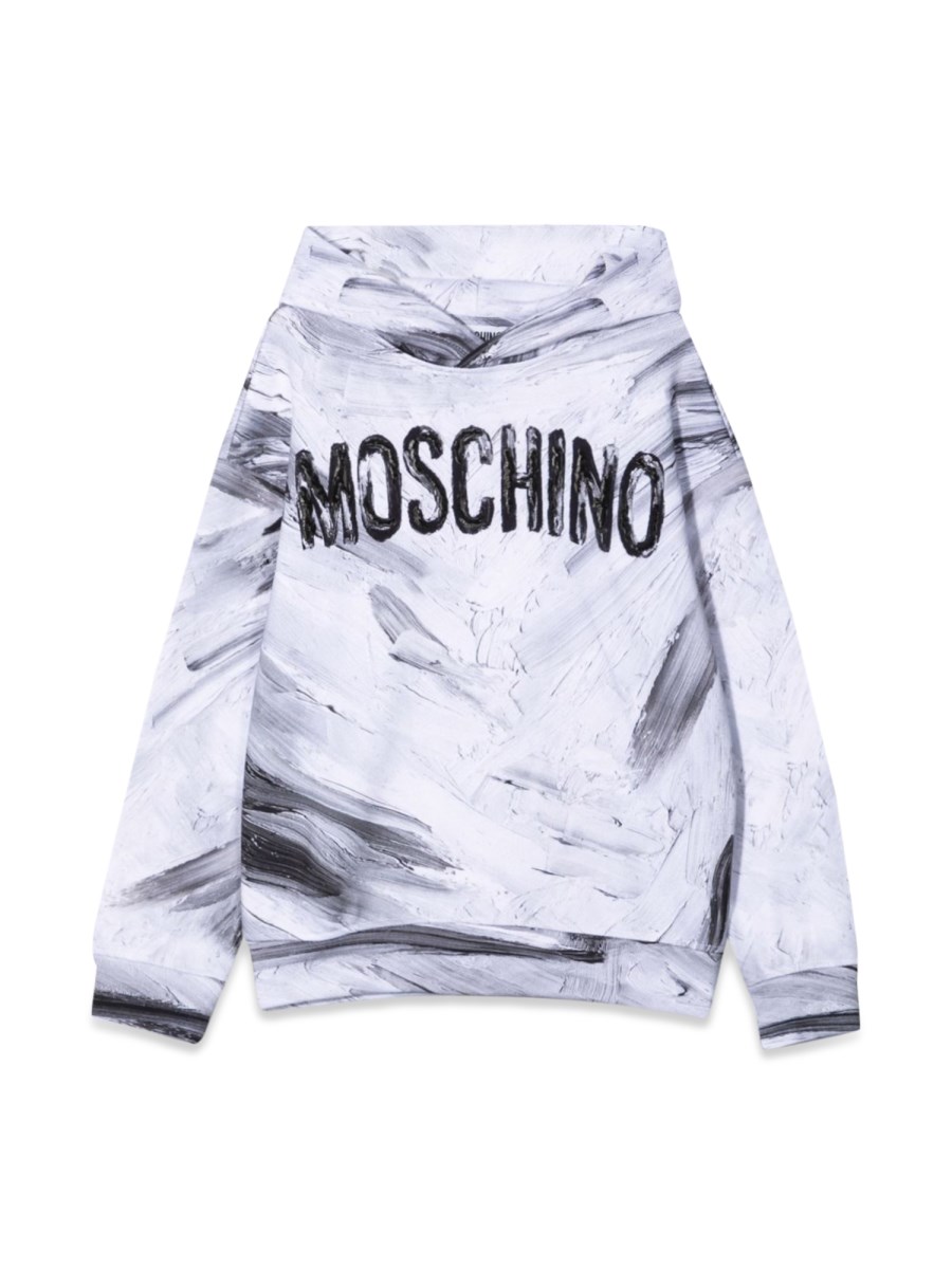 MOSCHINO FELPA IN COTONE CON CAPPUCCIO