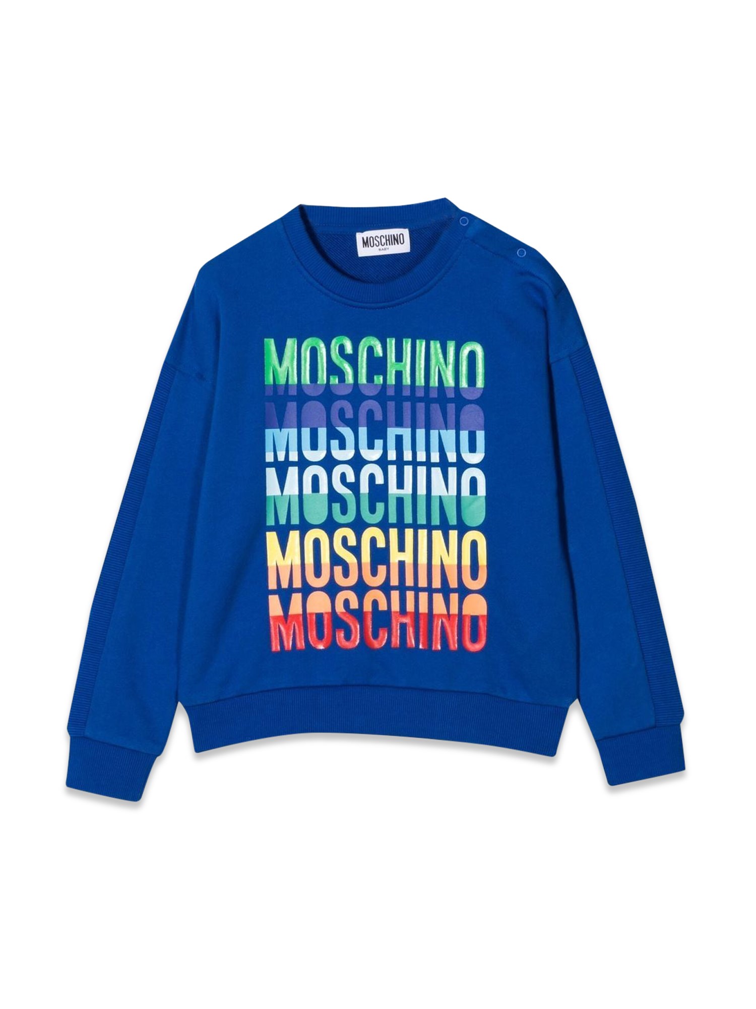 moschino felpa in cotone con logo