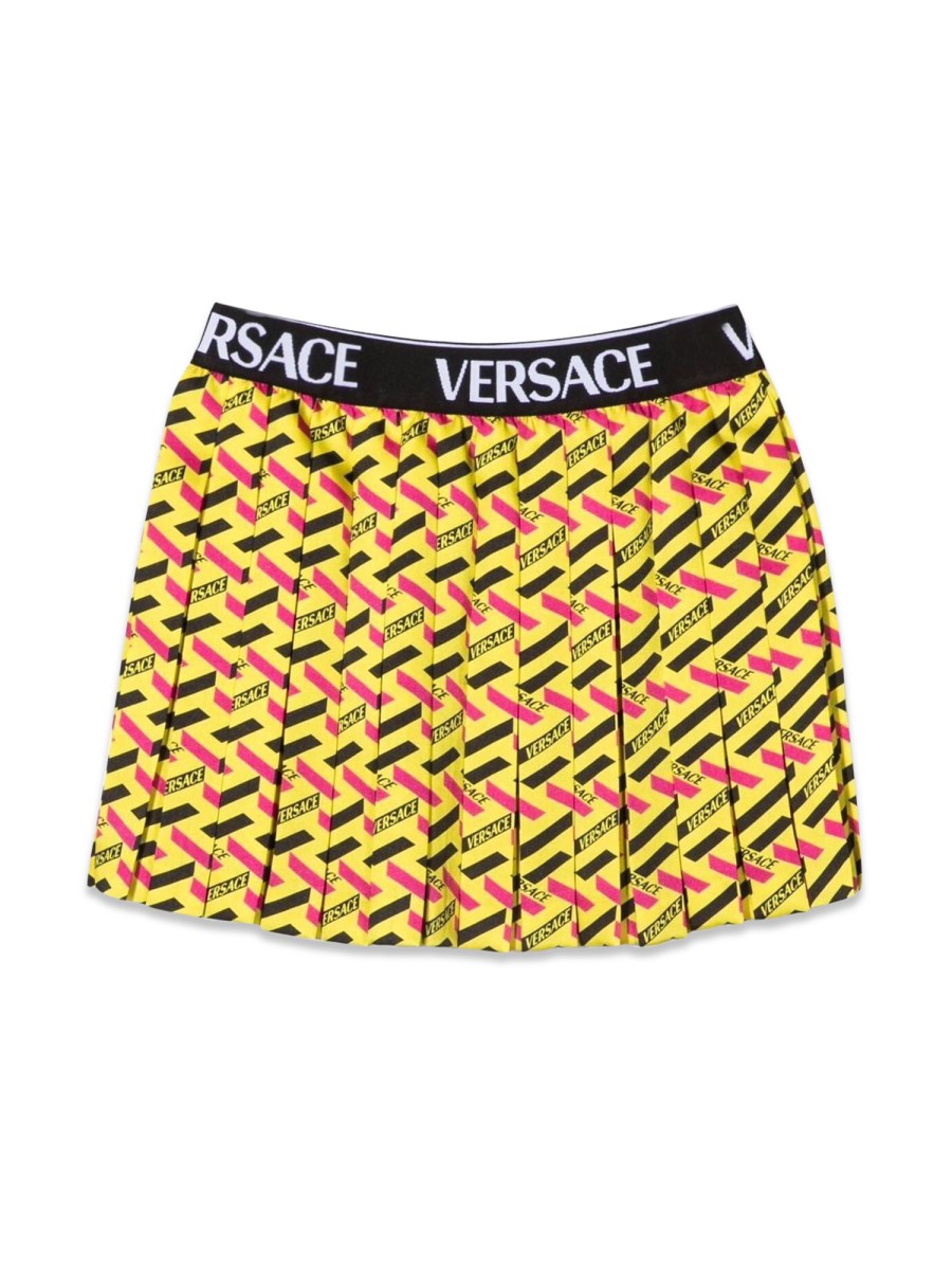 VERSACE SKIRT TWILL MONOGRAM + ELASTICO LOGO