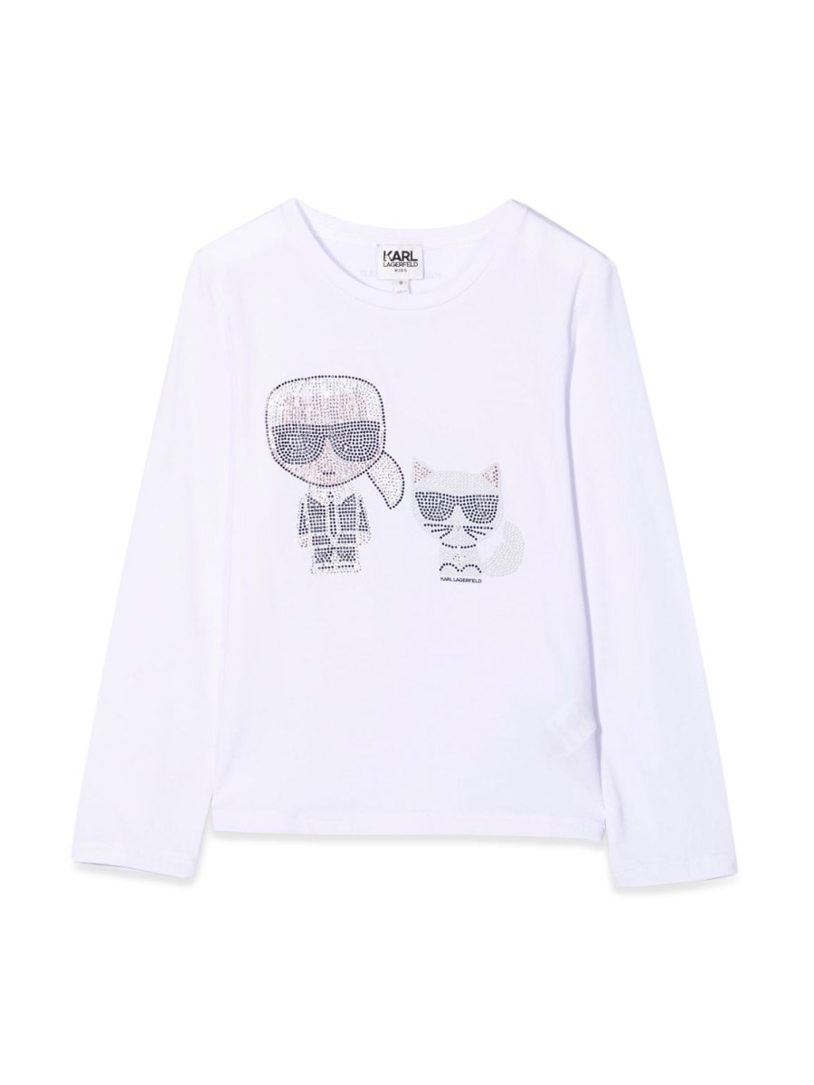 T-SHIRT KARL & CHOUPETTE CON STRASS