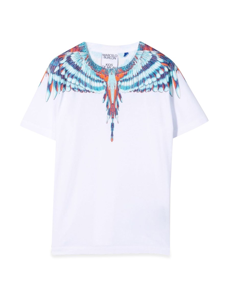 MARCELO BURLON COUNTY OF MILAN T-SHIRT CON STAMPA ALI