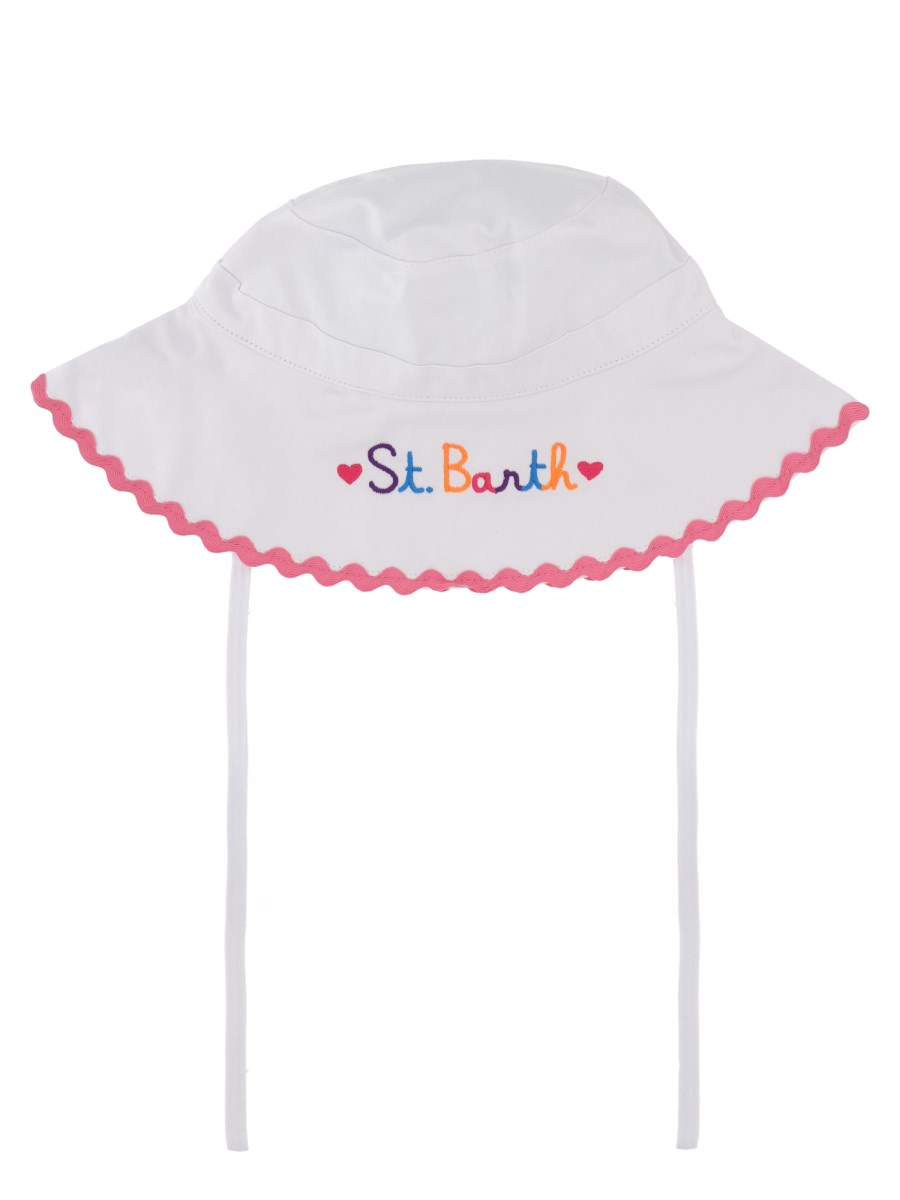 CAPPELLO DA PESCATORE CON LACCETTI A POIS
