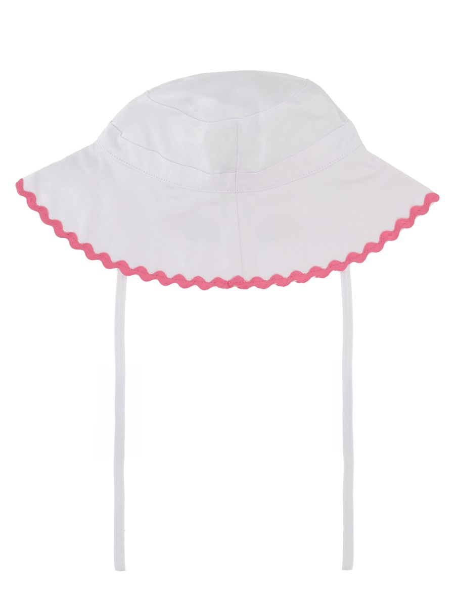 CAPPELLO DA PESCATORE CON LACCETTI A POIS