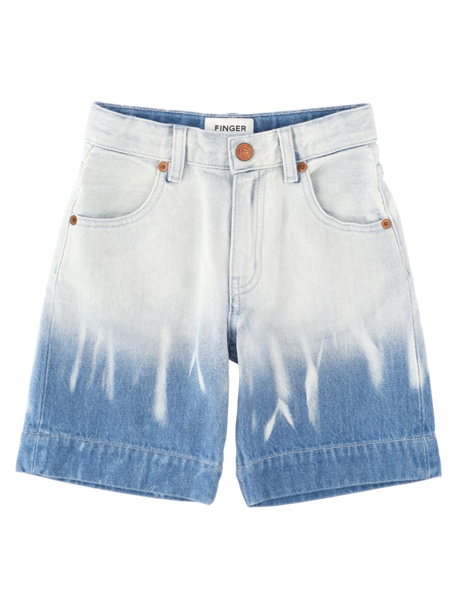 SHORTS IN DENIM SALLY BLEACHED BLUE DIP DYE
