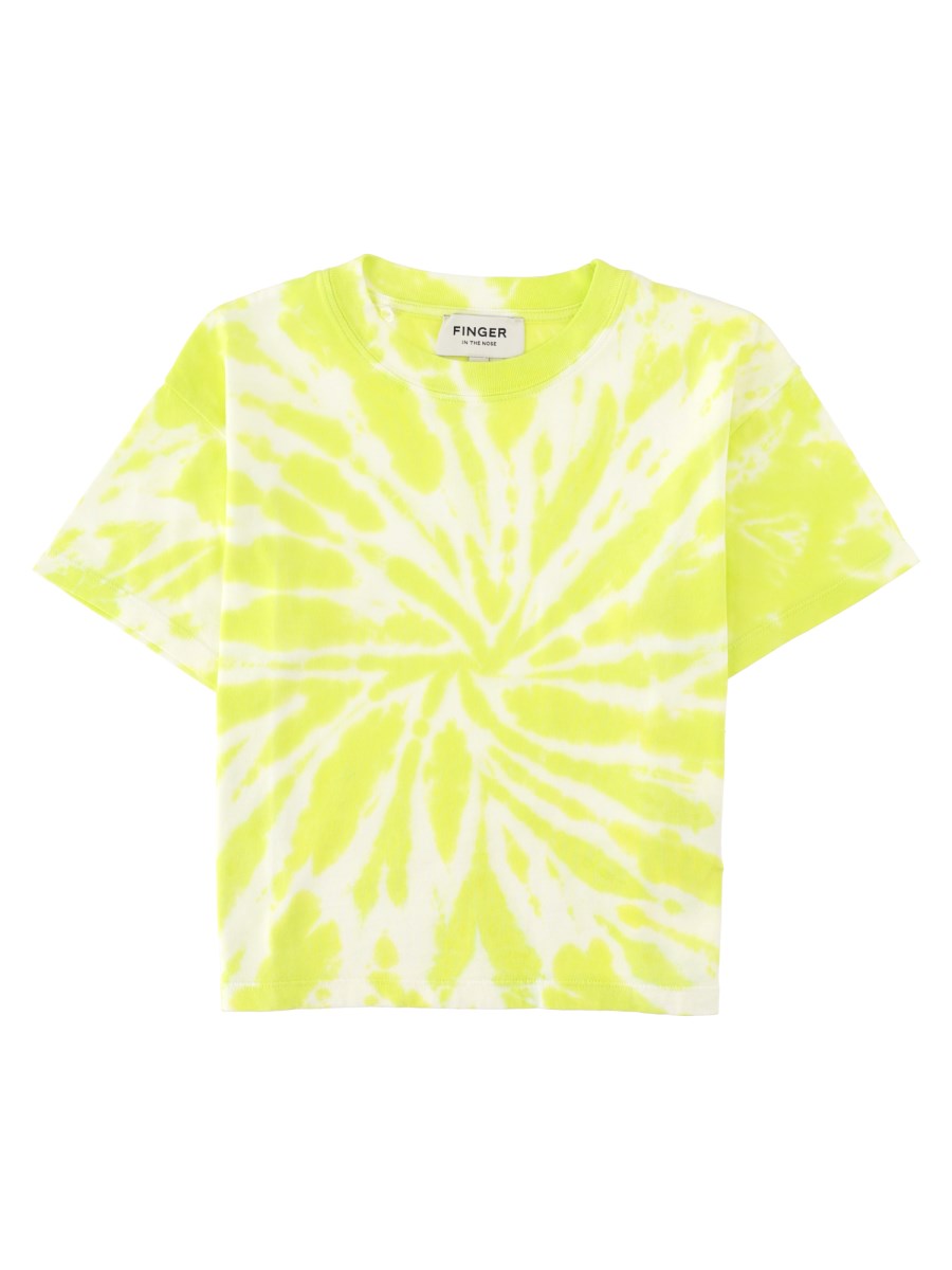 T-SHIRT QUEEN FLUO LIME TIE & DYE