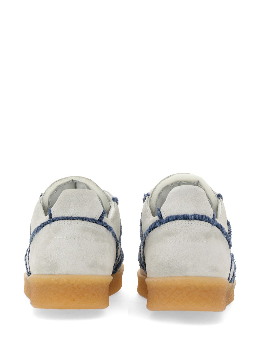 MM6 MAISON MARGIELA - CRACKLE-EFFECT LEATHER SNEAKER WITH MM6 MAISON MARGIELA - CRACKLE-EFFECT LEATHER SNEAKER WITH