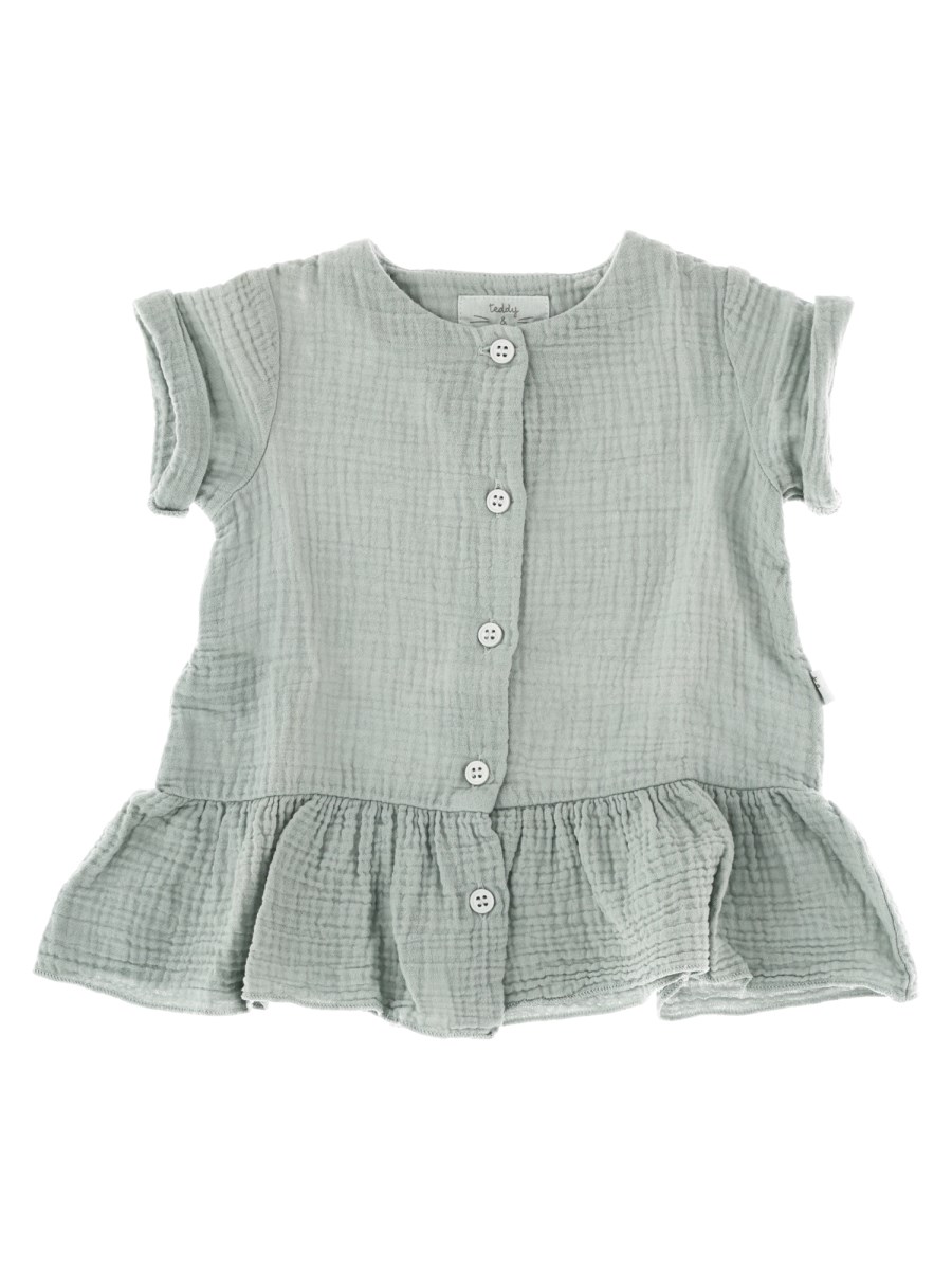 CAMICIA CON BOTTONI E VOLANT