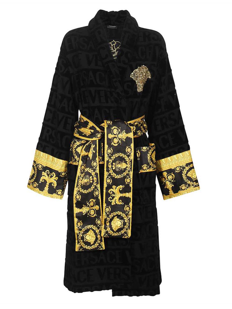 VERSACE - COTTON MEDUSA BATHROBE - Eleonora Bonucci