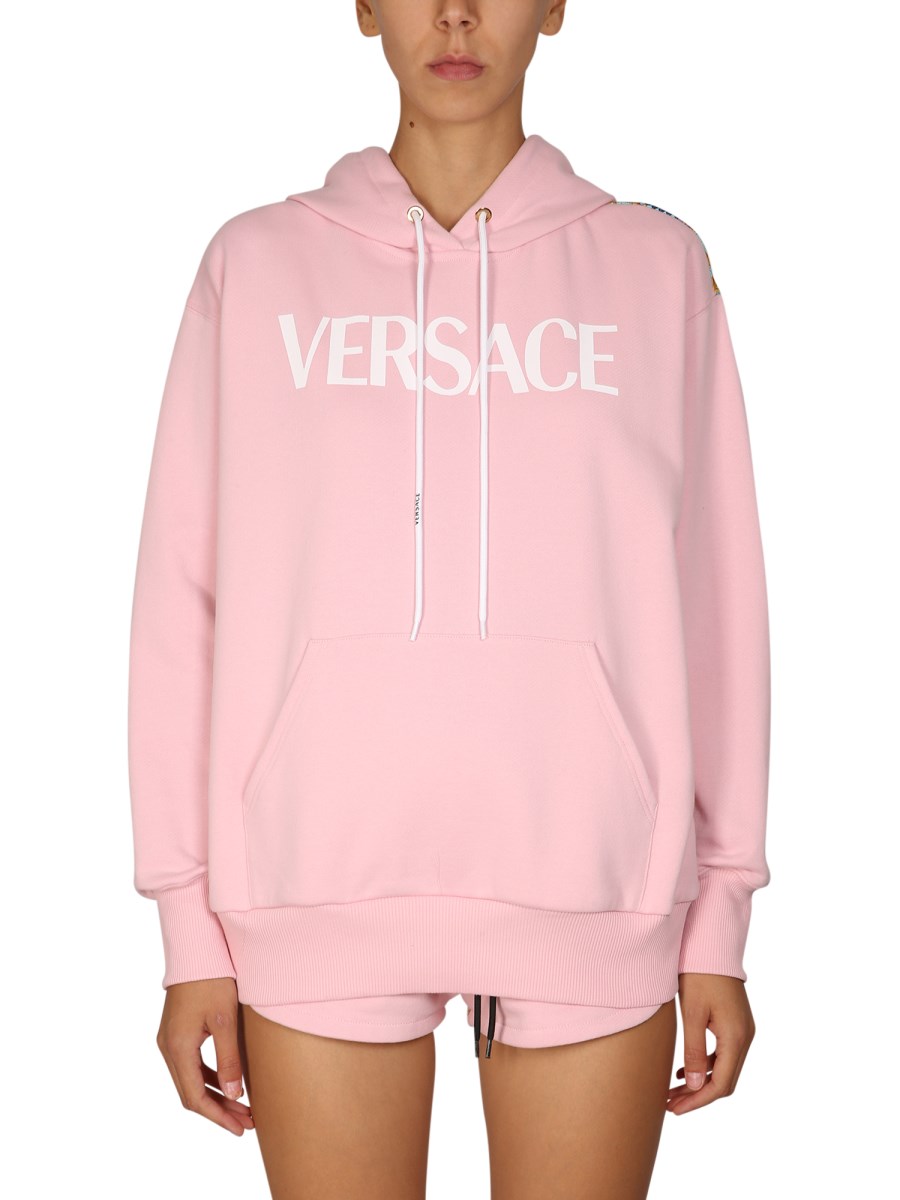 Pink on sale versace hoodie