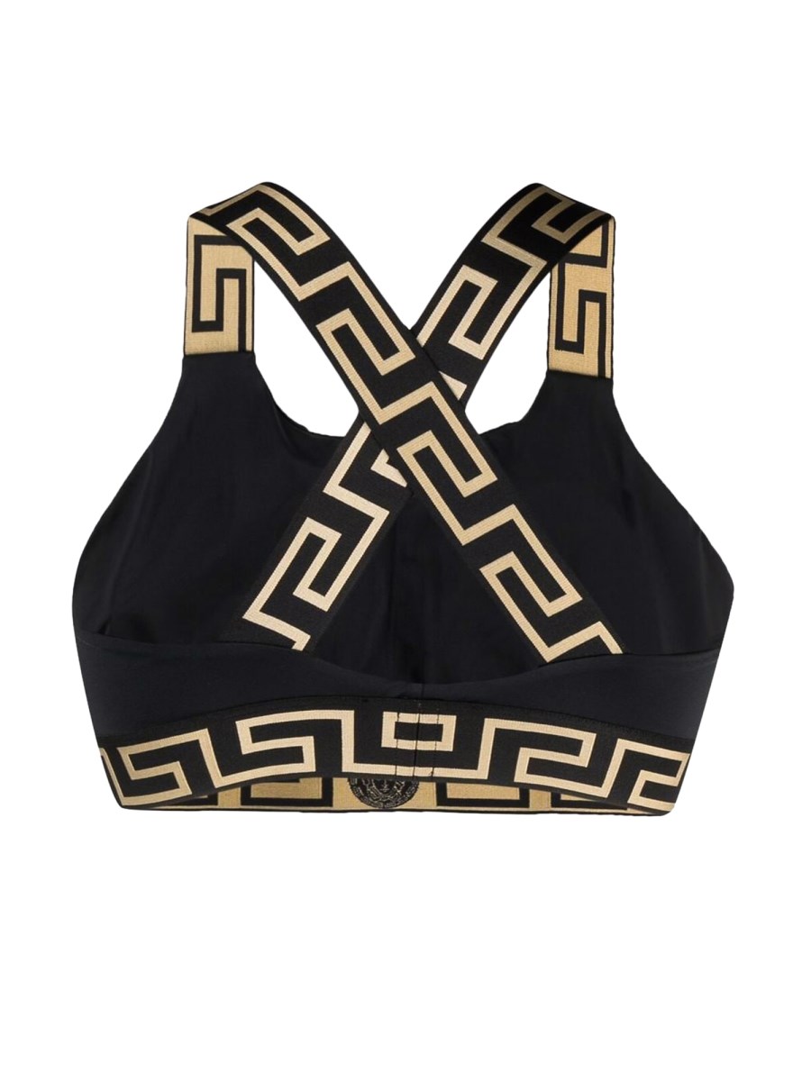 VERSACE - STRETCH COTTON THONG WITH GREEK AND MEDUSA - Eleonora Bonucci