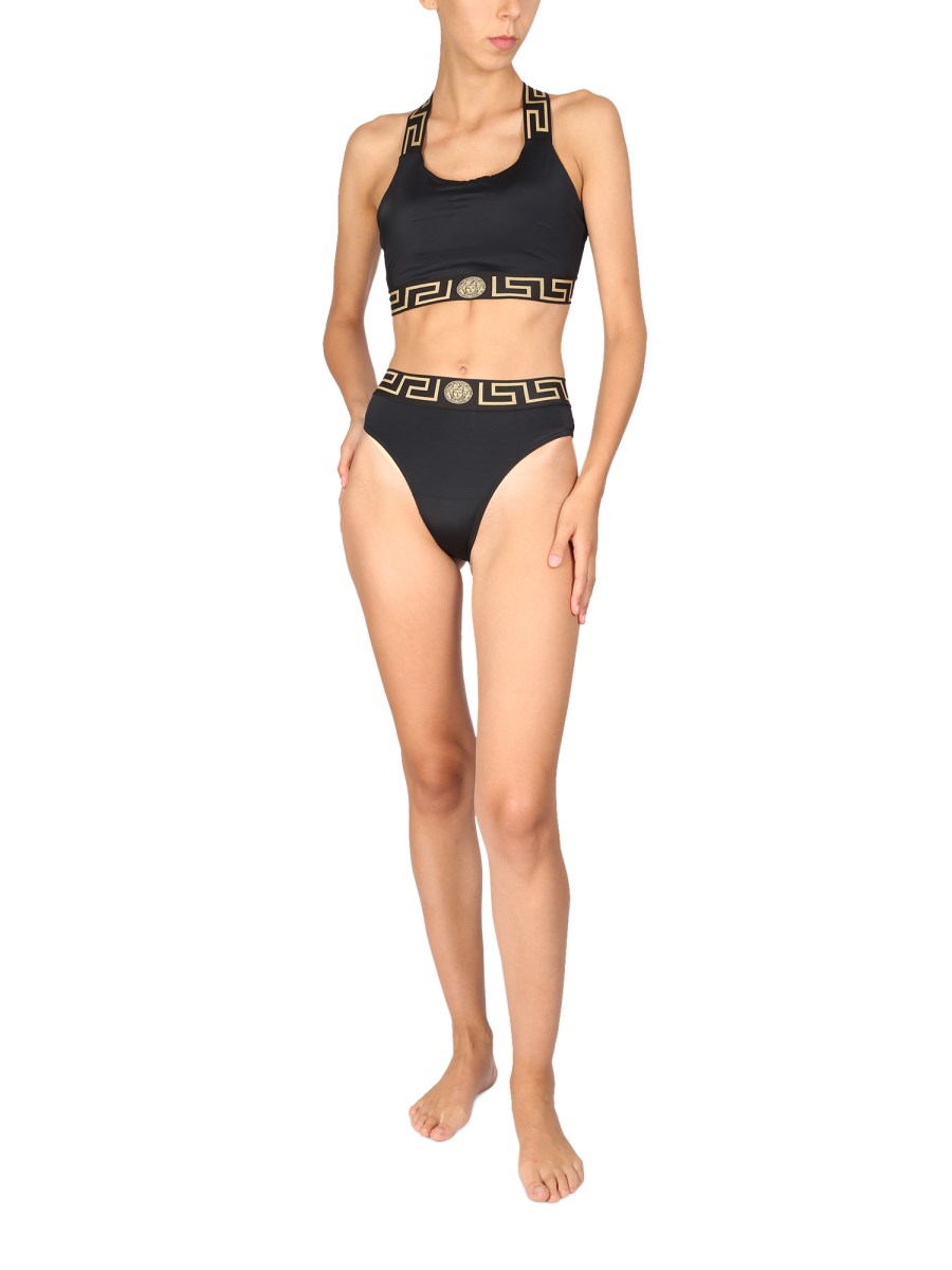 Versace Greca-border triangle bikini top price in Doha Qatar