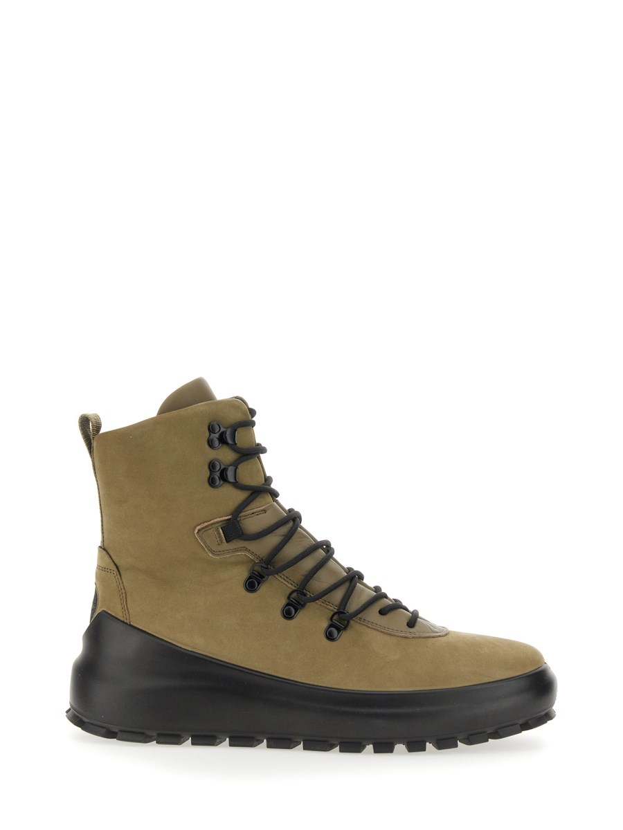 STONE ISLAND STIVALETTO HIKING STRINGATO IN PELLE