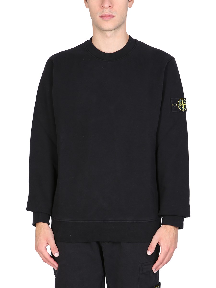 Stone island compass logo sweatshirt sale