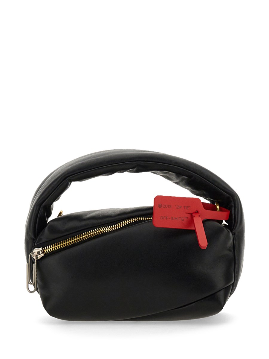 Shop Off-White Pump Pouch Leather Top Handle Bag