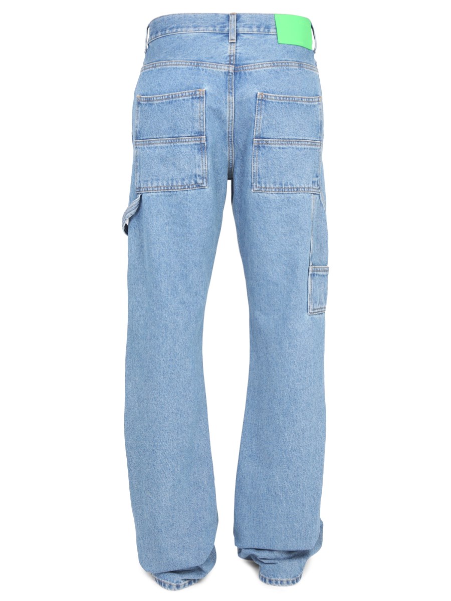 OFF WHITE CARPENTER FLARED COTTON DENIM JEANS Eleonora Bonucci