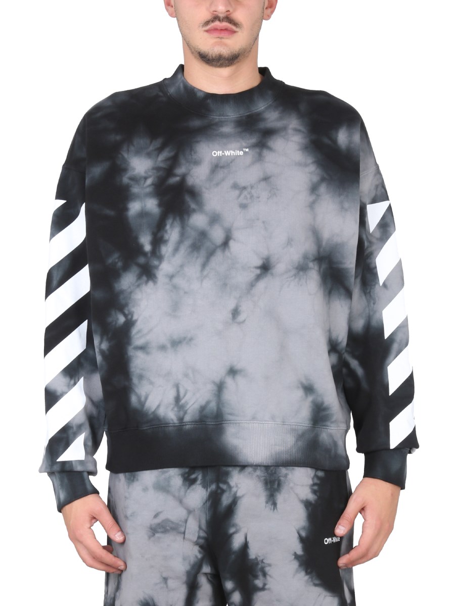 Off-White Diag Helvetica Crew-neck Sweatshirt