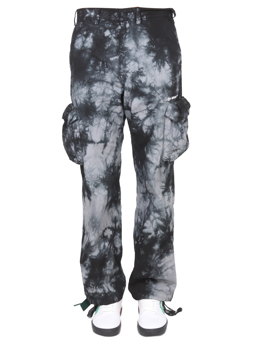 OFF-WHITE - COTTON TIE & DYE CARGO PANTS - Eleonora Bonucci