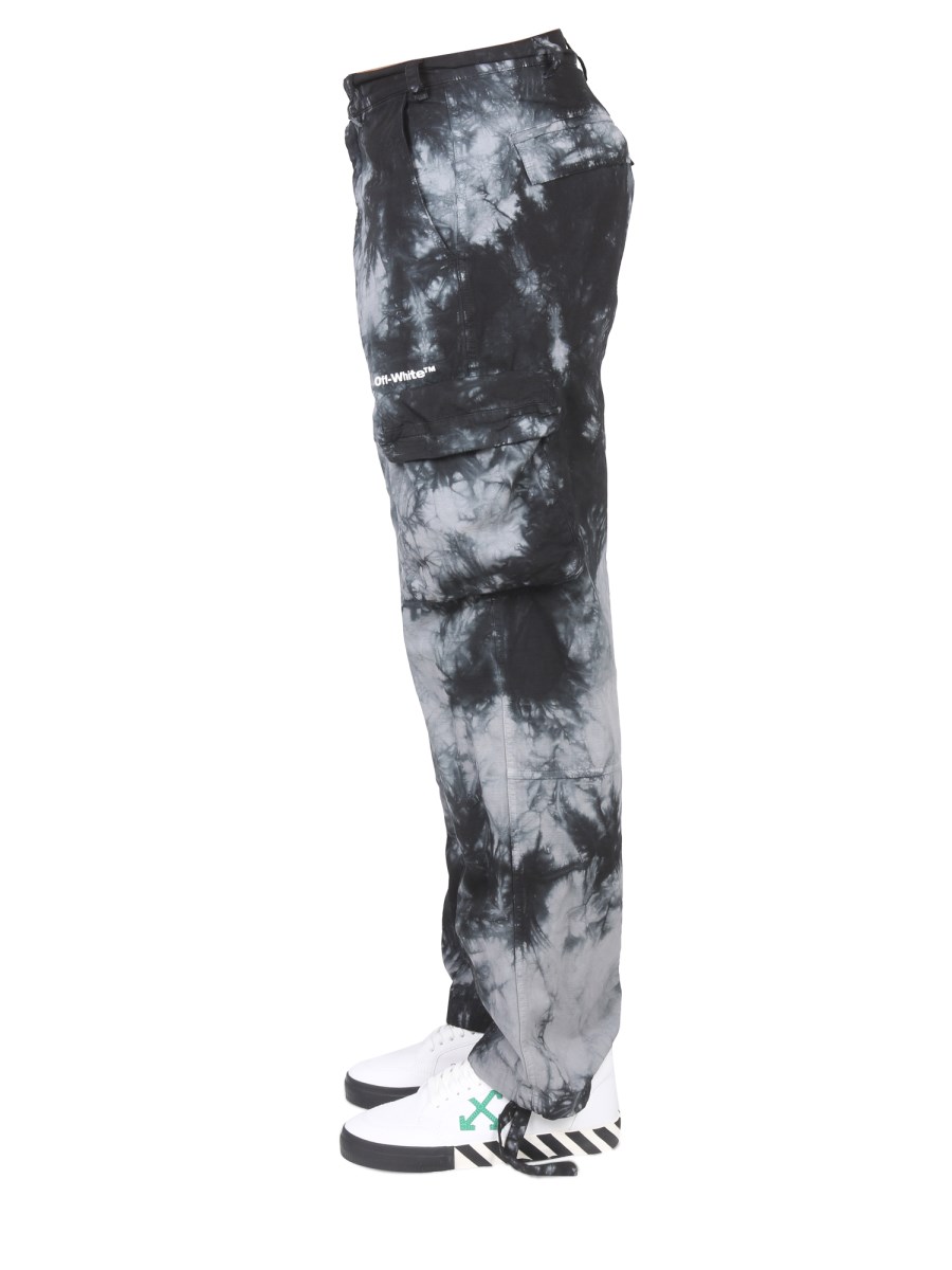 OFF-WHITE - COTTON TIE & DYE CARGO PANTS - Eleonora Bonucci