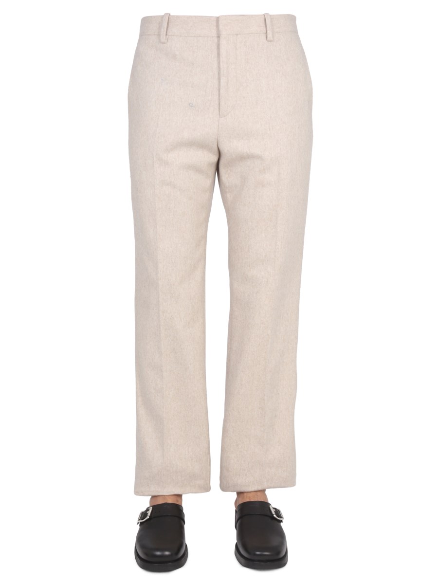 OFF-WHITE PANTALONE SLIM FIT IN LANA