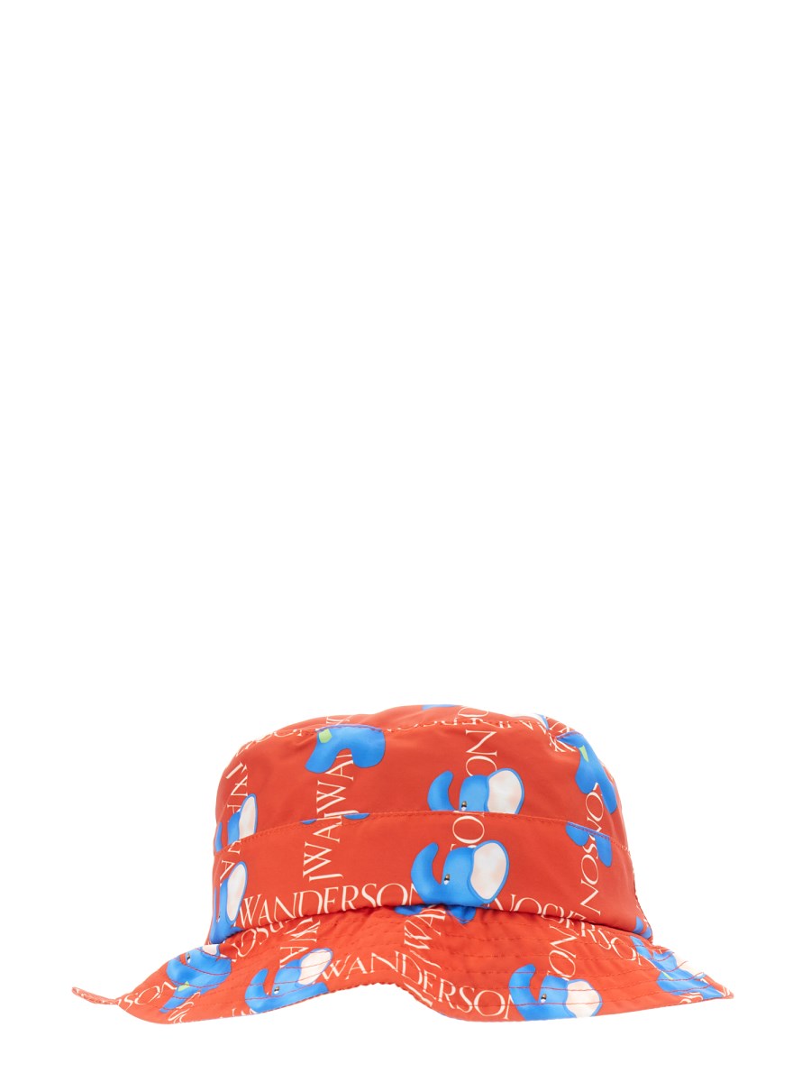 JW ANDERSON - CAPPELLO DA PESCATORE ASIMMETRICO CON MOTIVO ELEFANTE -  Eleonora Bonucci