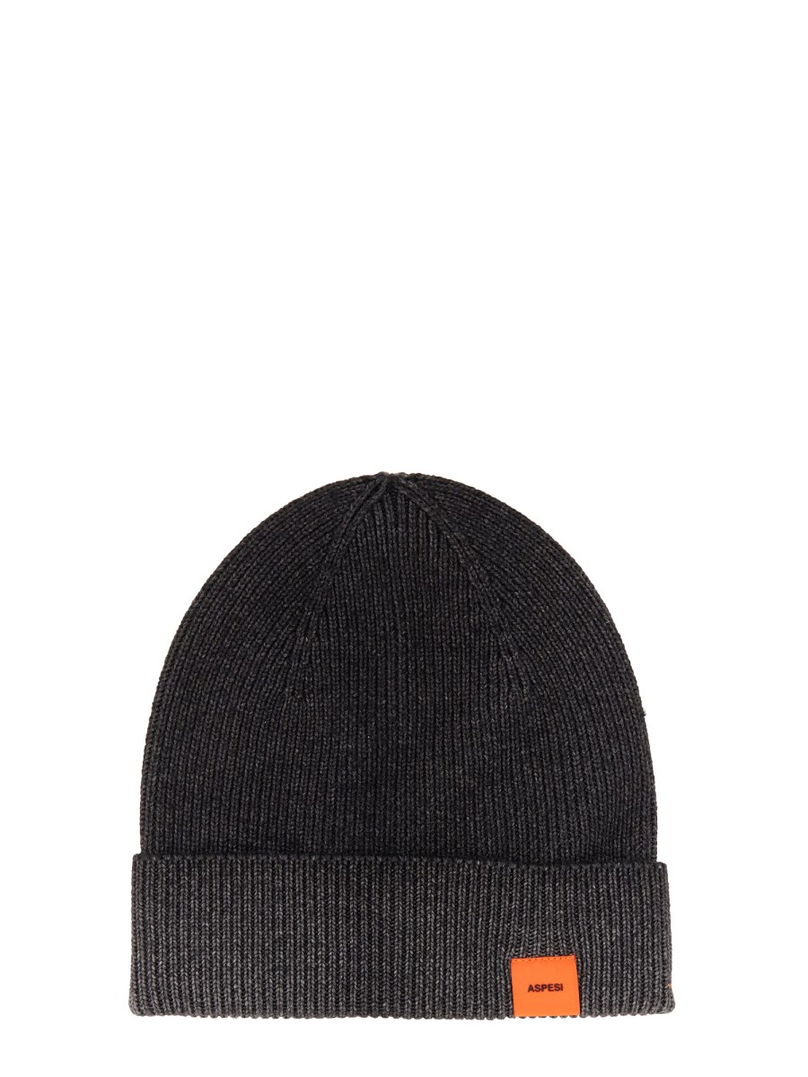 ASPESI CAPPELLO BEANIE IN LANA CON LOGO