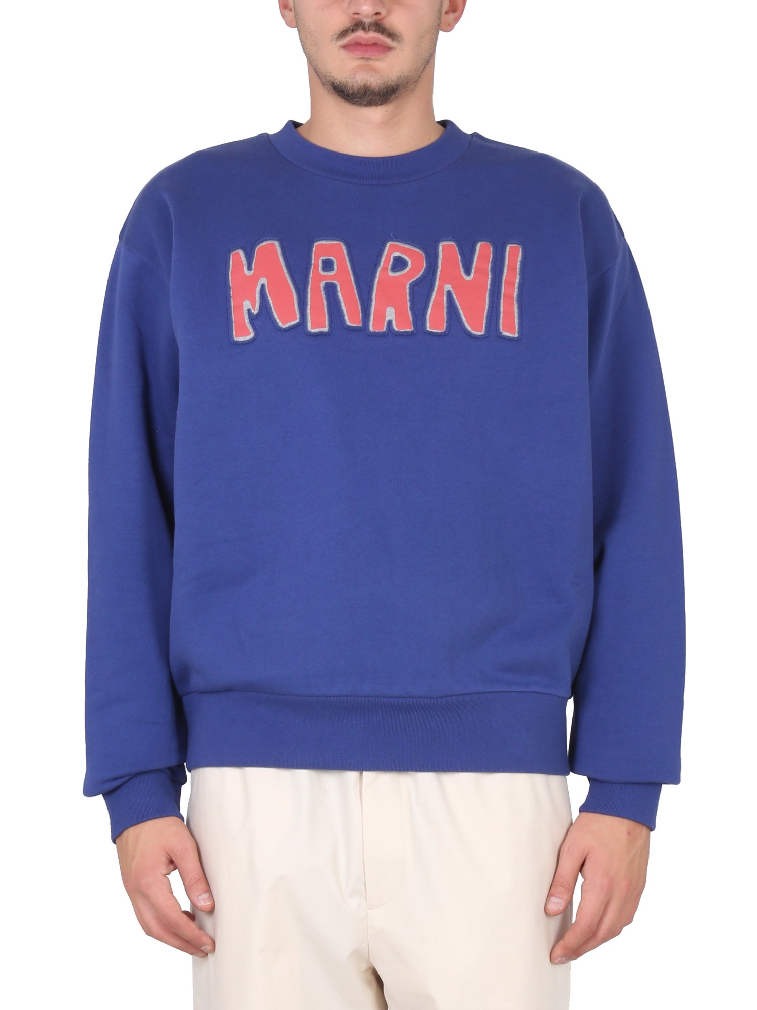 MARNI CREWNECK SWEATSHIRT WITH LOGO