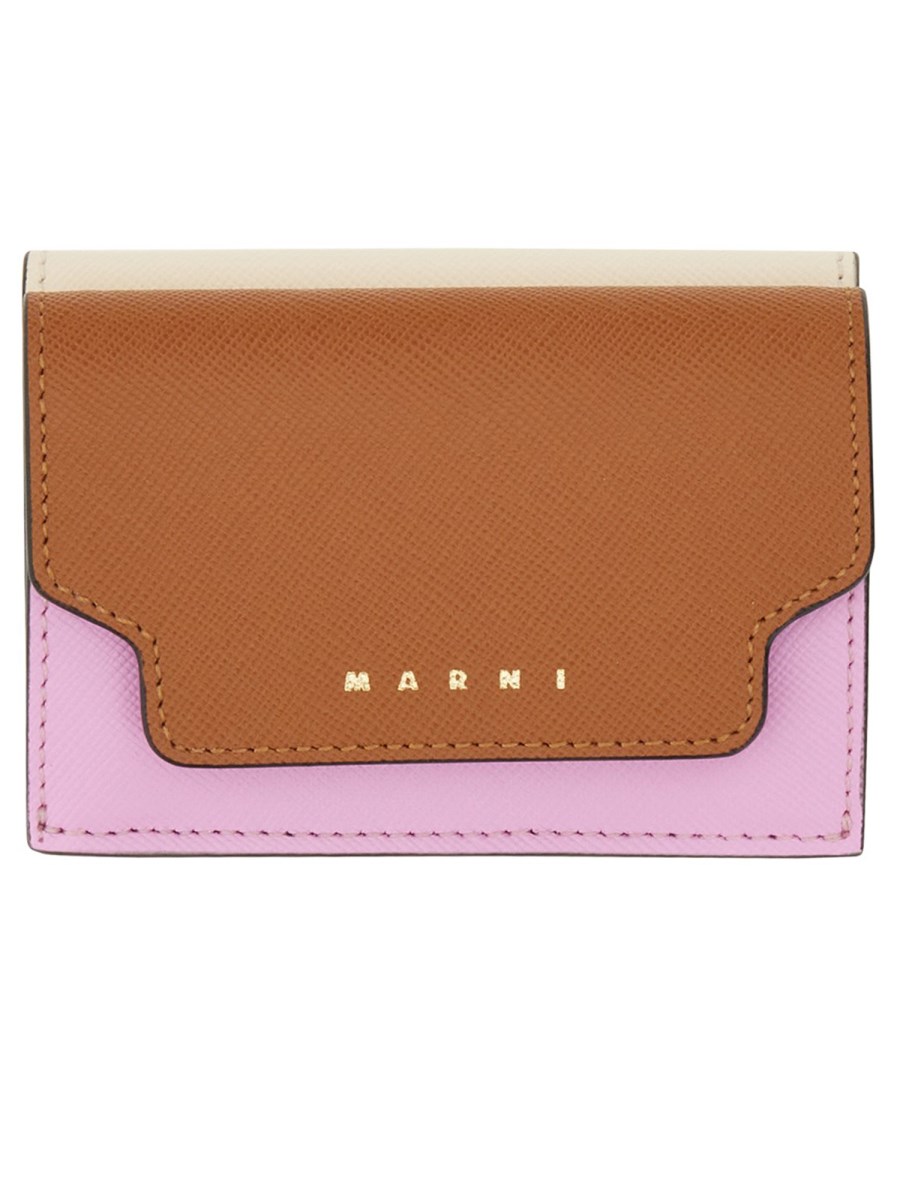 MARNI PORTAFOGLIO TRI-FOLD CON LOGO