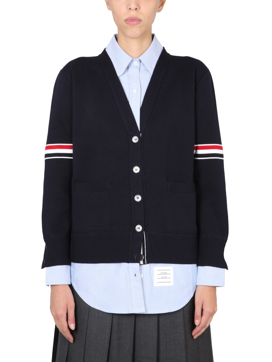 THOM BROWNE COTTON COMBO CARDIGAN SHIRT Eleonora Bonucci