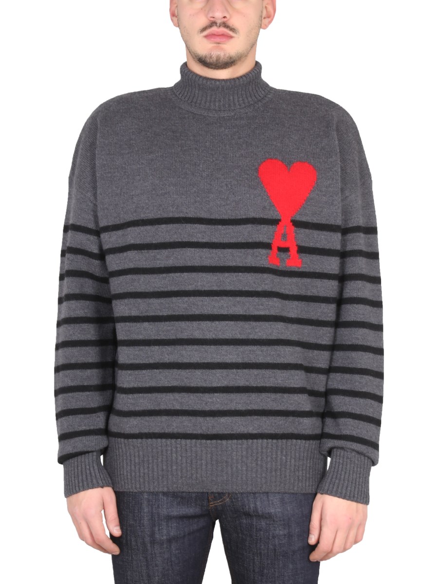AMI PARIS EMBROIDERED HEART TRACK JACKET