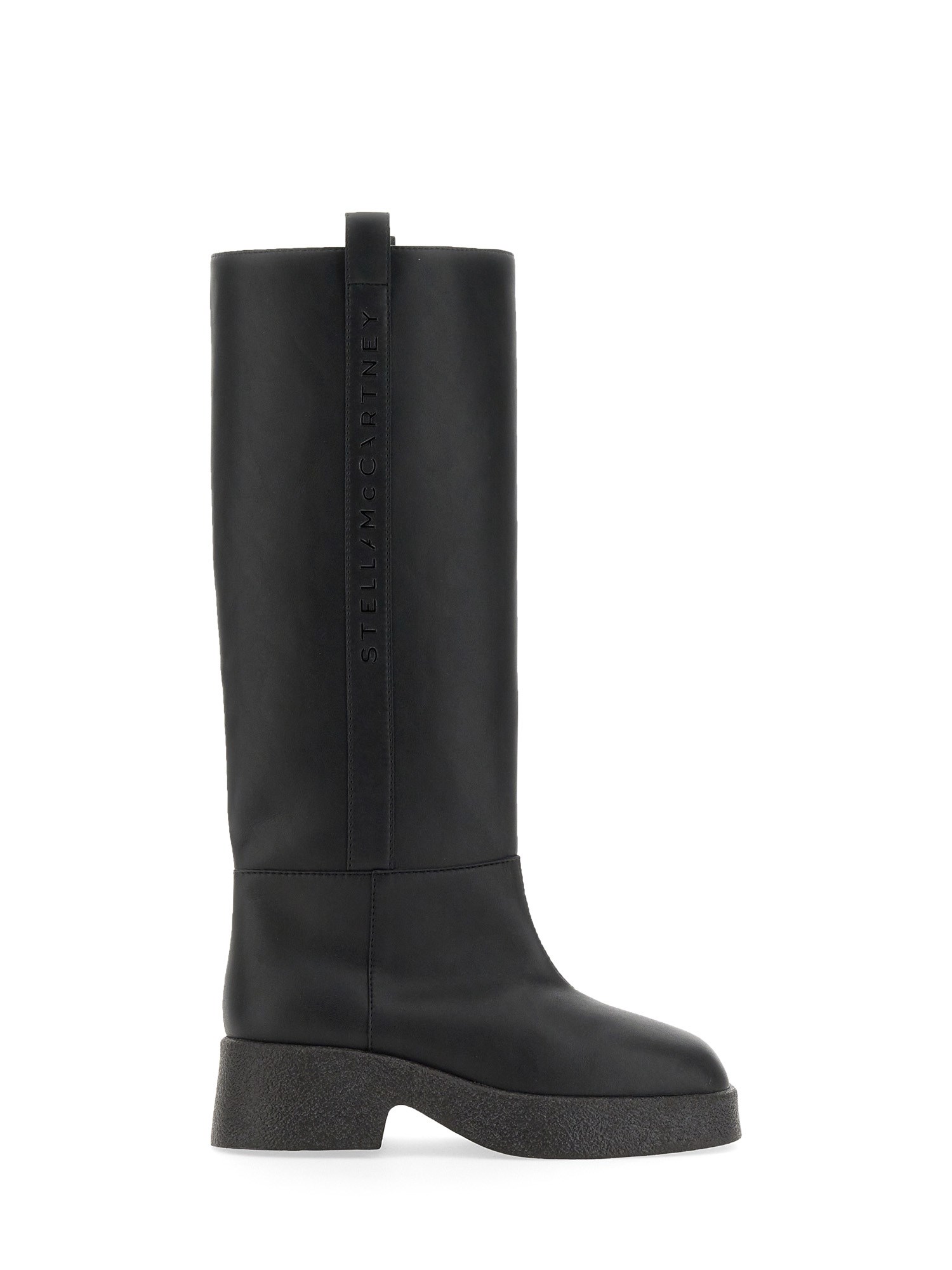 Shop Stella Mccartney Chunky Boot With Logo In Black