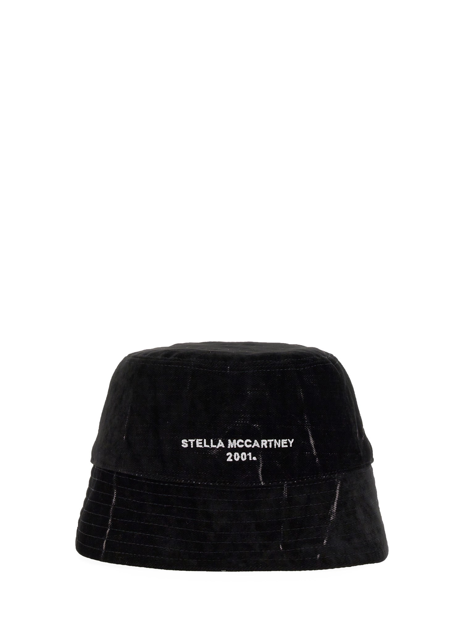 Shop Stella Mccartney Bucket Hat With Logo In Black