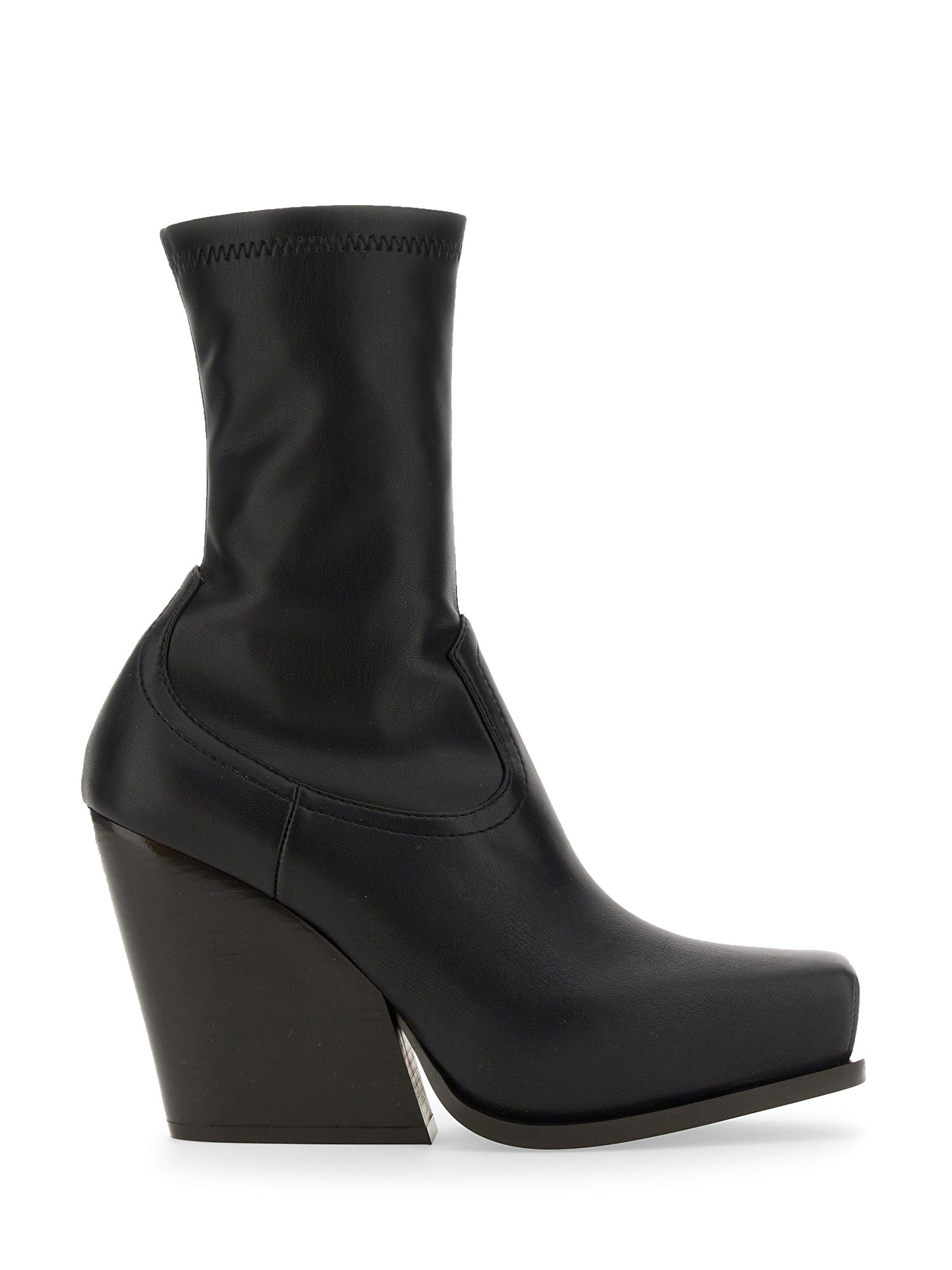 Stella Mccartney Women Black Alter Mat Cowboy Ankle Boots In Black