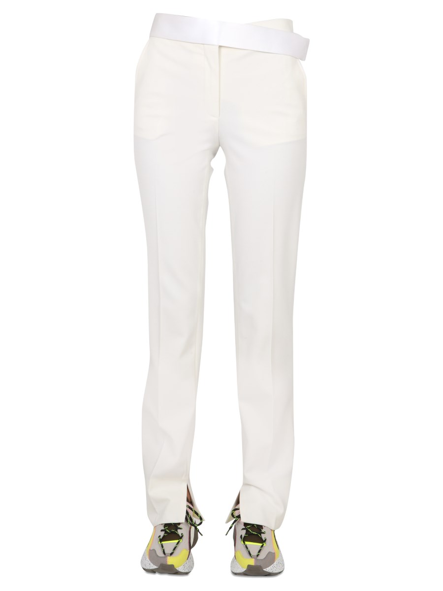 STELLA McCARTNEY PANTALONE IN TWILL CON CINTURA