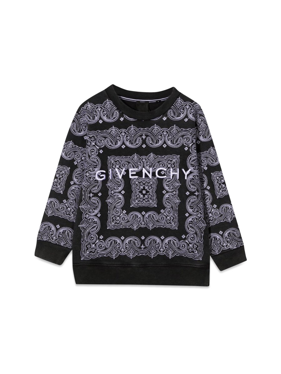 GIVENCHY FELPA GIROCOLLO STAMPA FANTASIA E LOGO