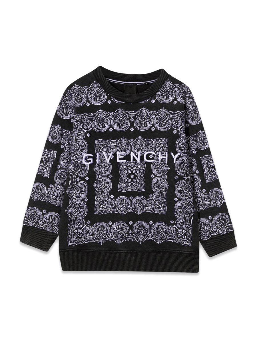 GIVENCHY FELPA GIROCOLLO STAMPA FANTASIA E LOGO