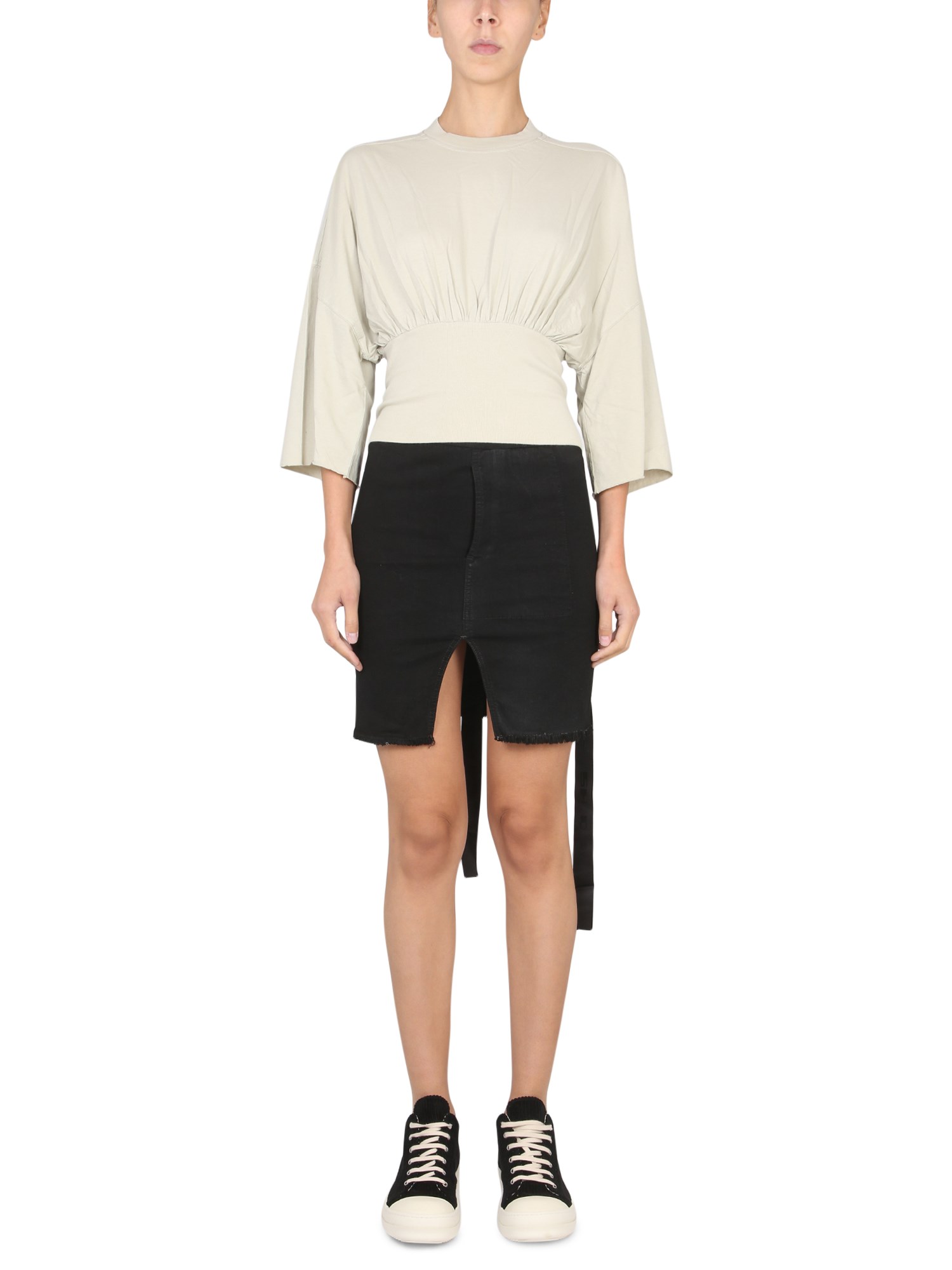 Shop Rick Owens Drkshdw Tommy Cropped Top In White