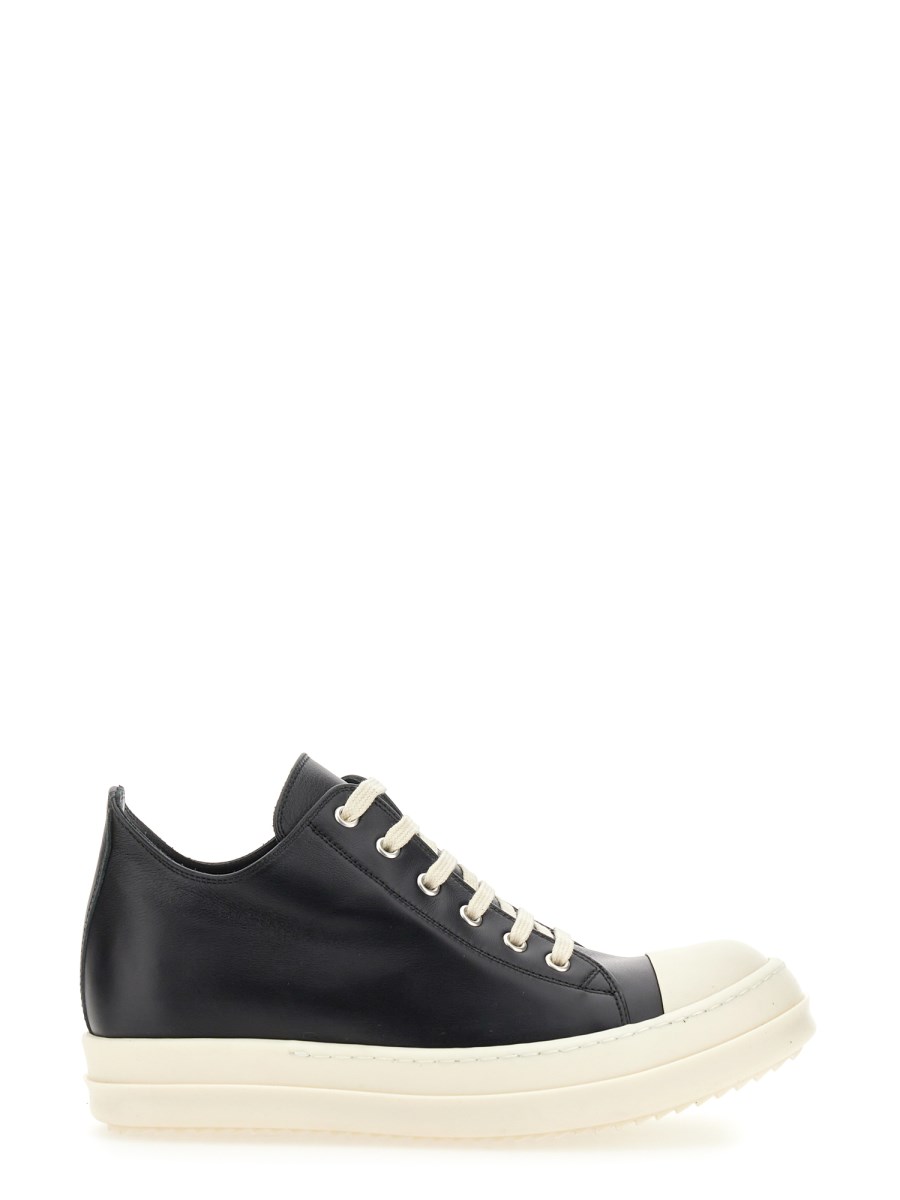 RICK OWENS - LOW LEATHER SNEAKER - Eleonora Bonucci