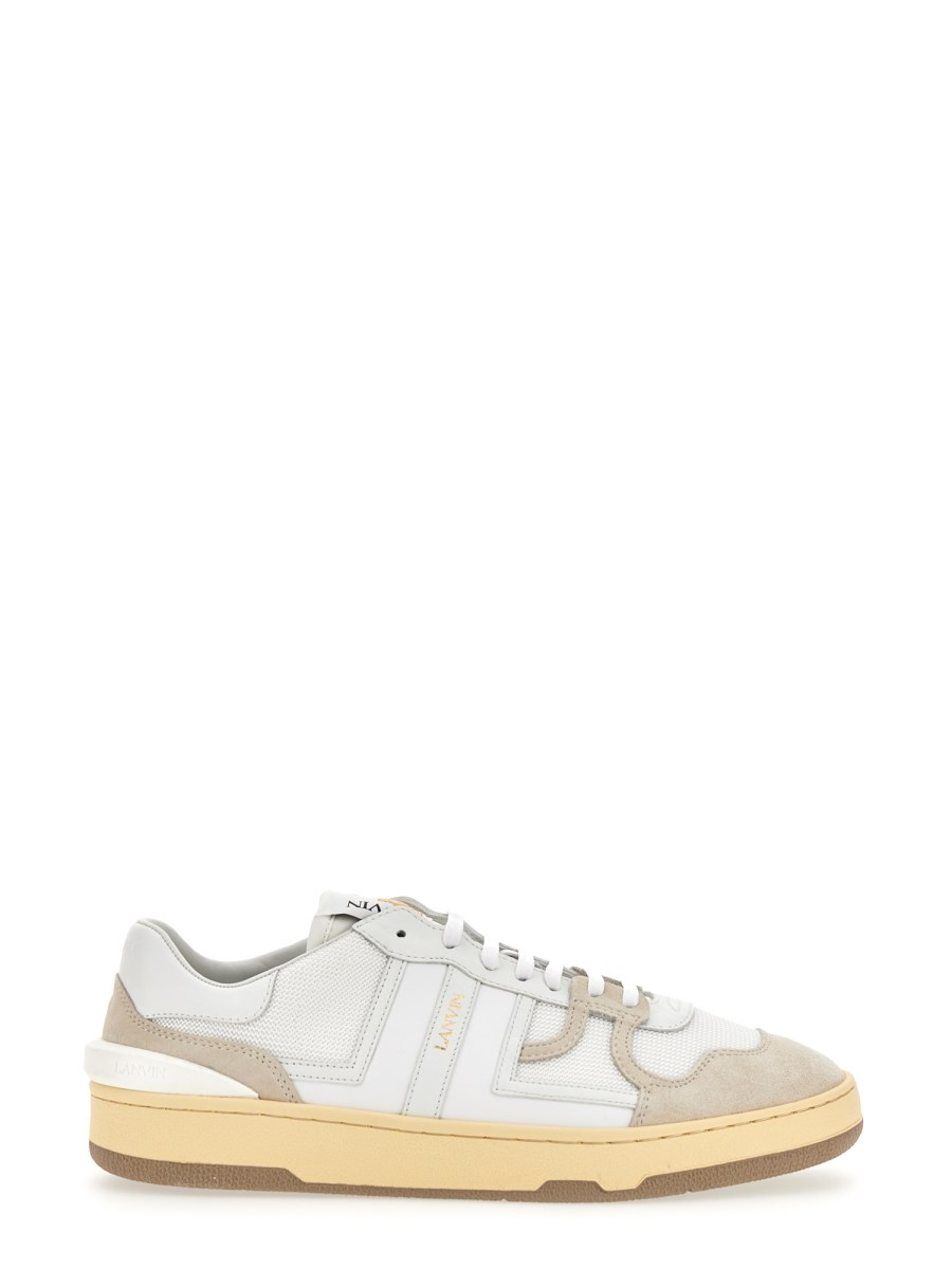 LANVIN - CLAY LOW TOP LEATHER AND MESH SNEAKER - Eleonora Bonucci