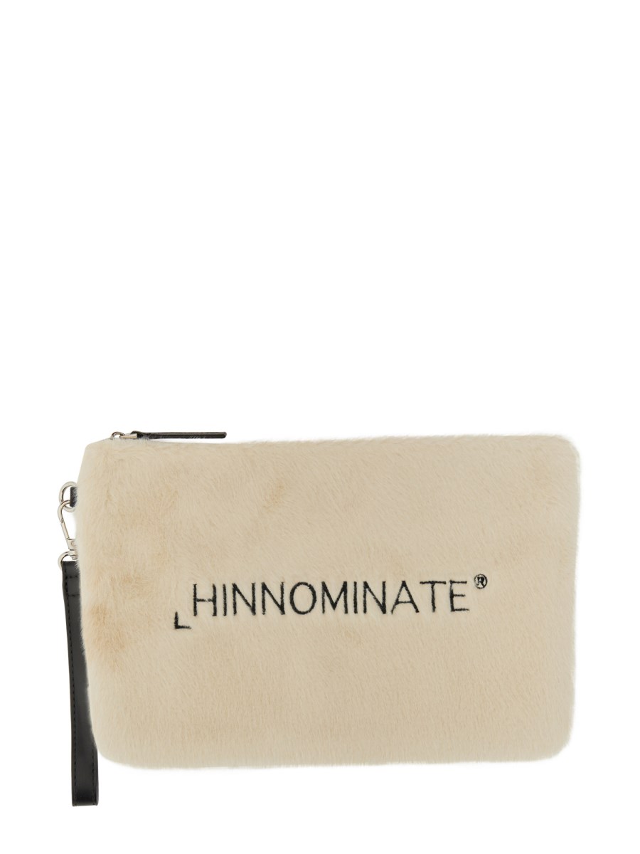 HINNOMINATE POCHETTE CON LOGO IN ECOPELLICCIA