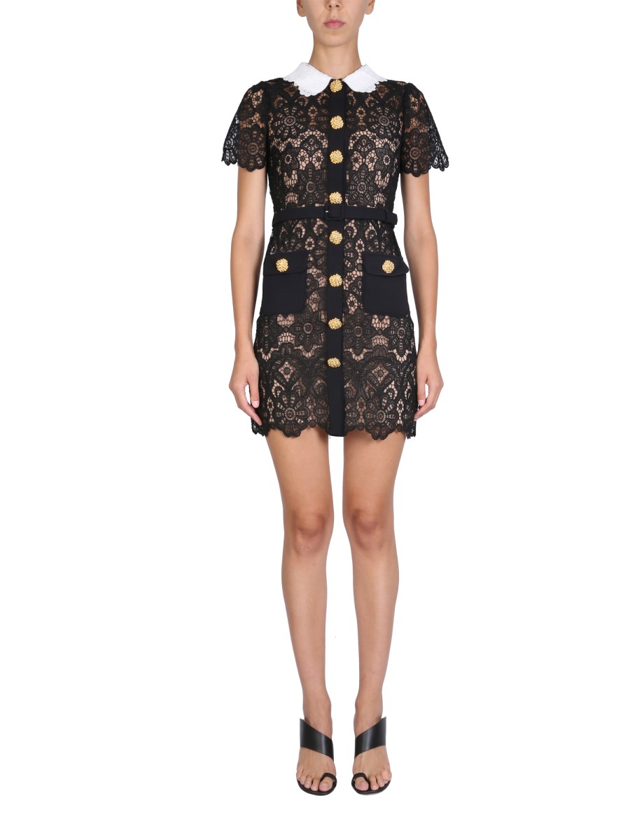 Self portrait floral shop lace mini dress