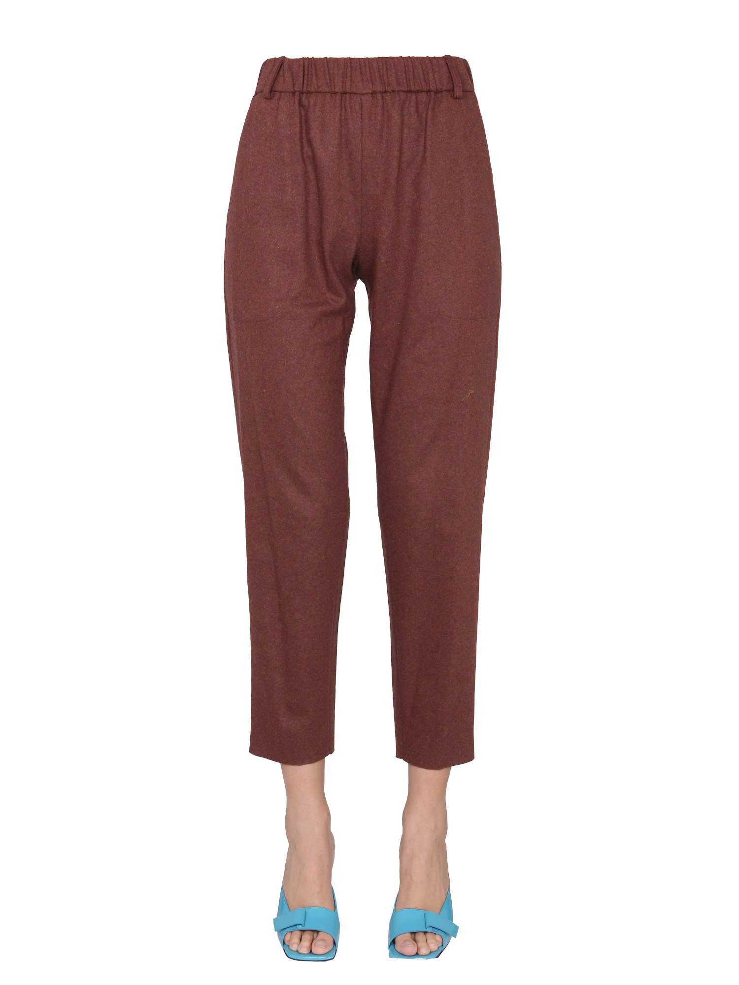 Shop Alysi Cigarette Pants In Brown