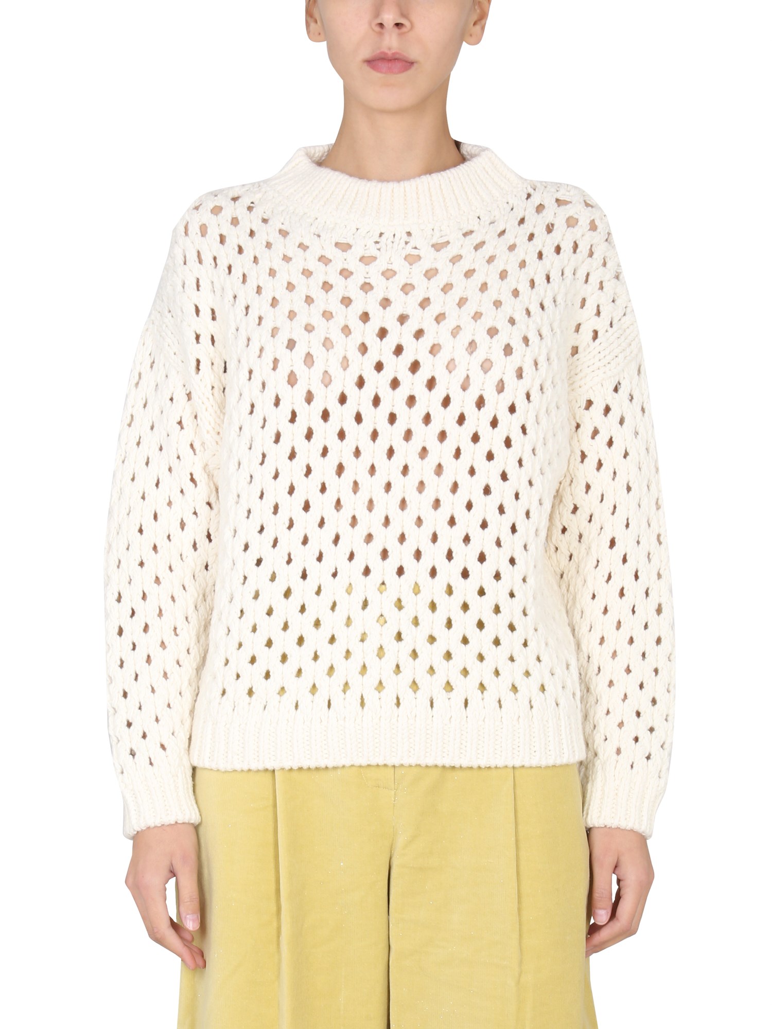 Alysi Knitted Shirt In Beige