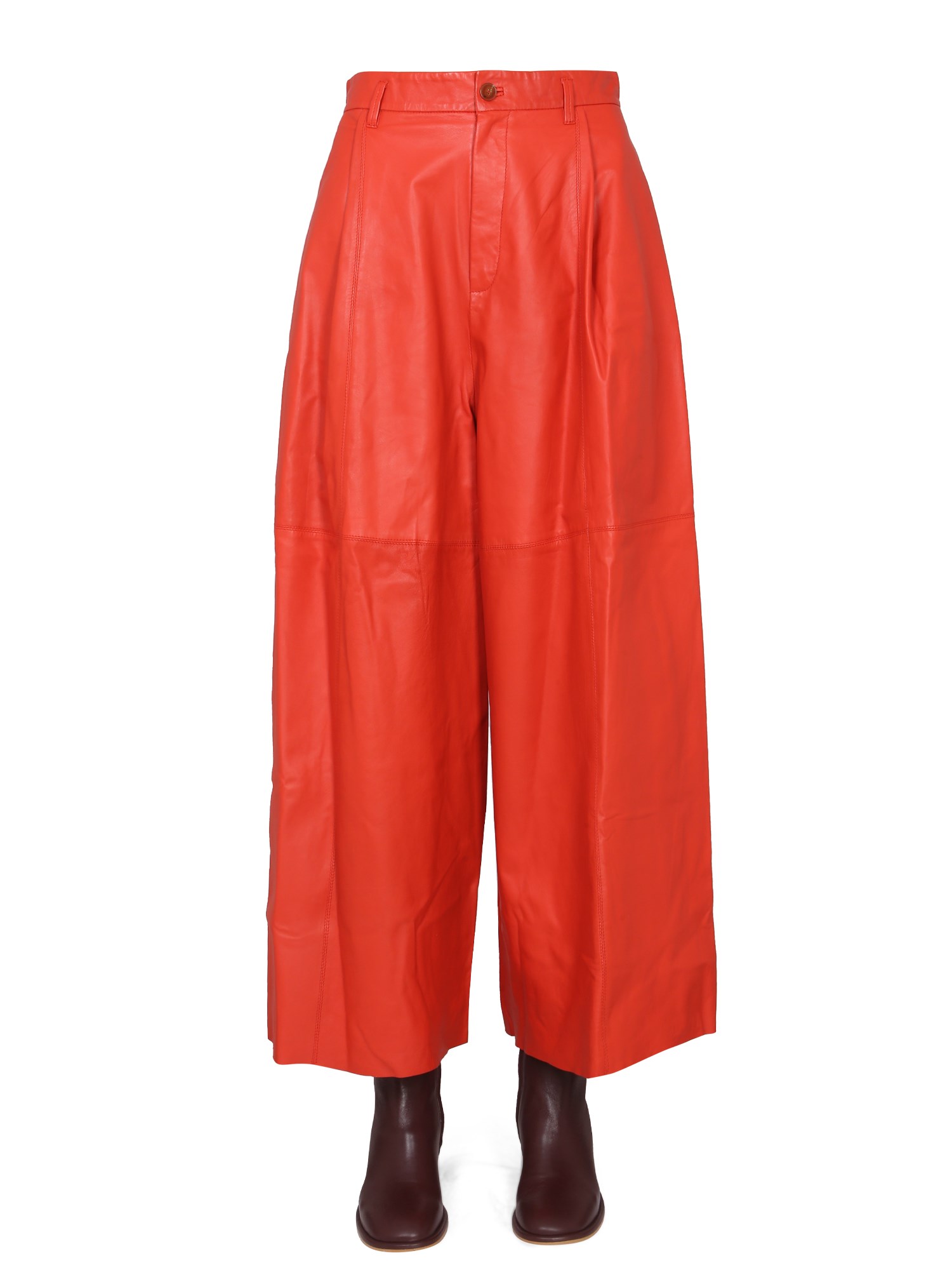 Shop Alysi Wide Pants In Red