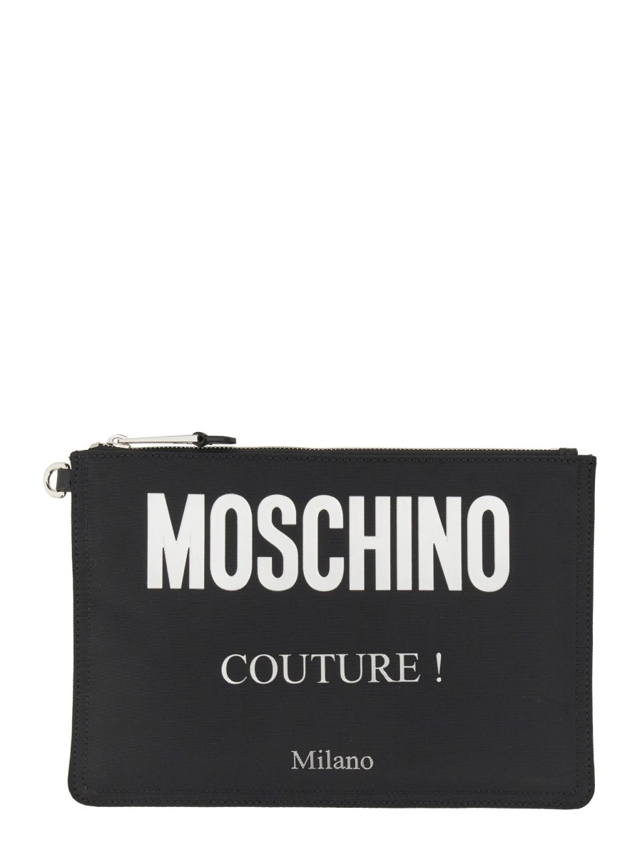 MOSCHINO CLUTCH BAG WITH LOGO Eleonora Bonucci