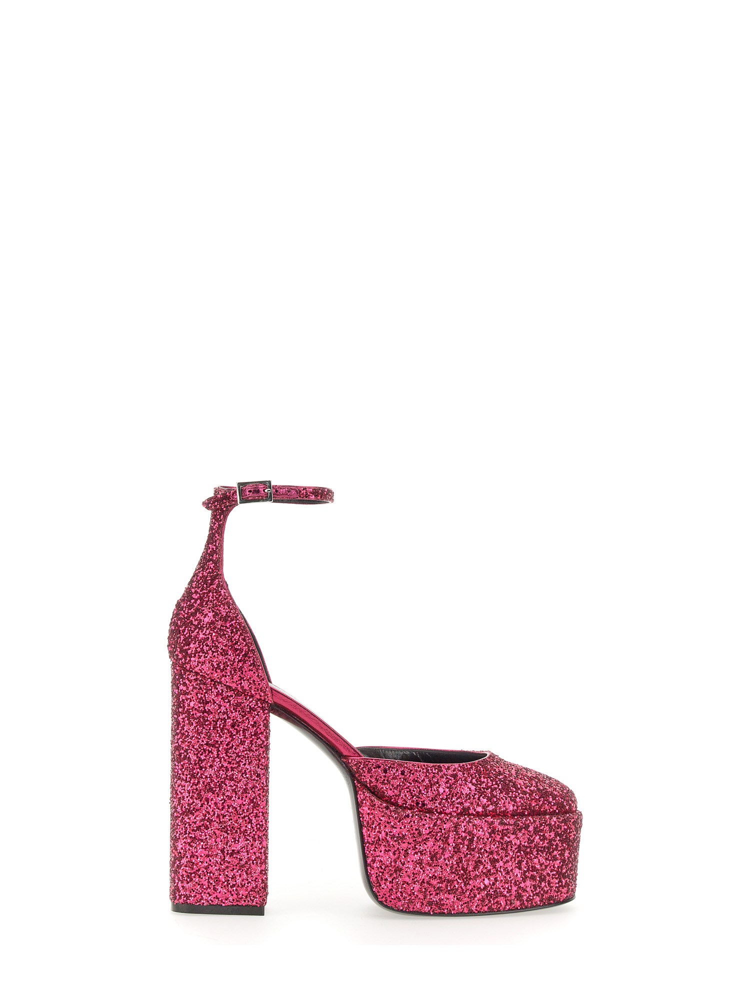Paris Texas Sparkling High Heel Pumps Platform Sole In Fuchsia