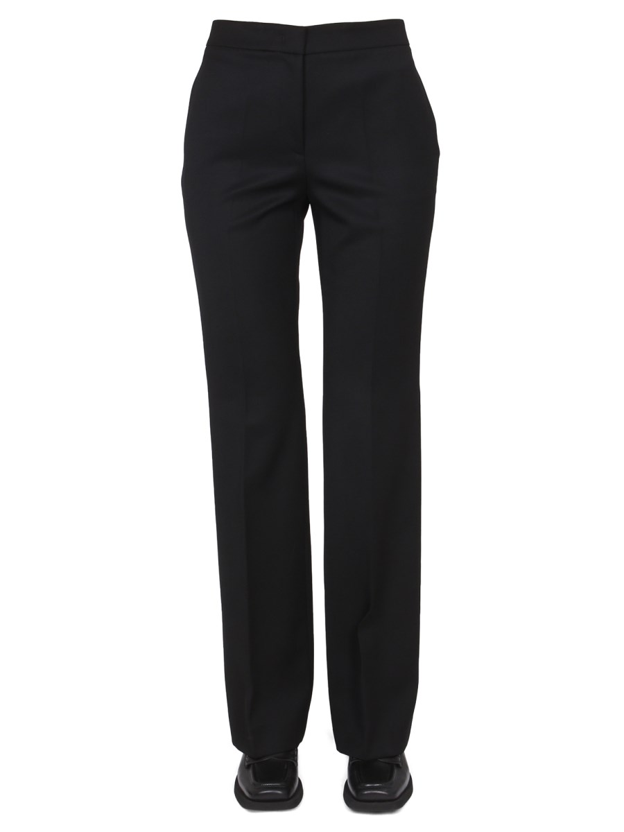 MOSCHINO - WOOL GRAIN DE POUDRE PANTS - Eleonora Bonucci