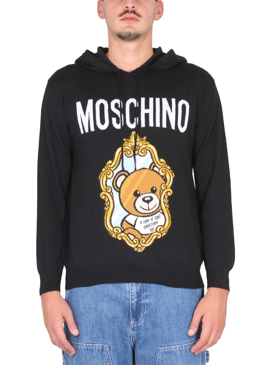 Moschino hoodie best sale teddy bear