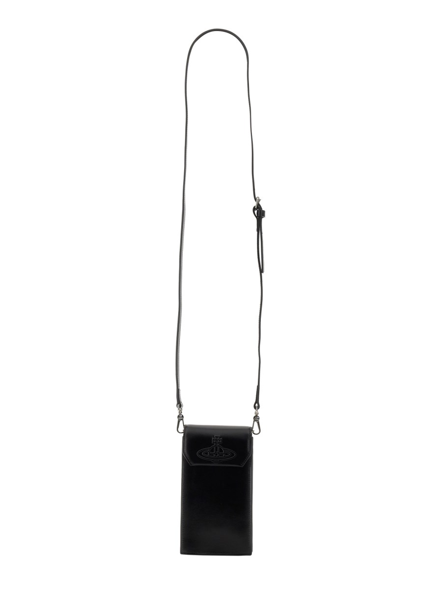 Vivienne Westwood Black Saffiano Crossbody Bag